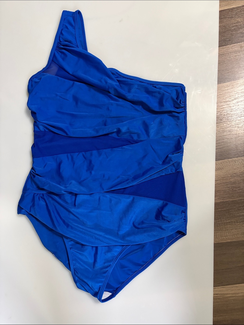 Blue One-Shoulder women’s One-Piece Swimsuit